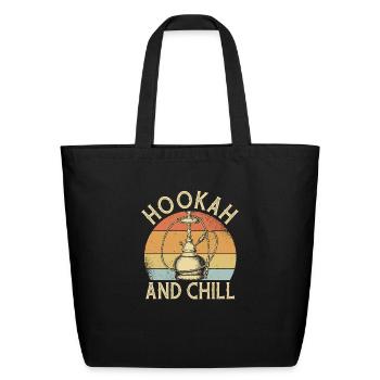 Hookah And Chill - Eco-Friendly Cotton Tote - black - Front