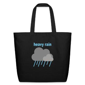 Heavy Rain - Eco-Friendly Cotton Tote - black - Front
