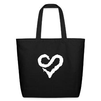 music merch - Eco-Friendly Cotton Tote - black - Front
