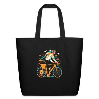 All Seasons Cyclist Gift - Eco-Friendly Cotton Tote - black - Front