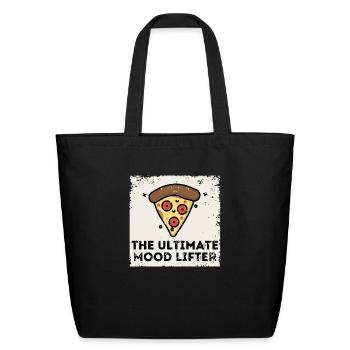 Tasty Slice Pizza Artwork - Eco-Friendly Cotton Tote - black - Front