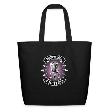 Sock Hop Clothing Vintage Rockabilly - Eco-Friendly Cotton Tote - black - Front
