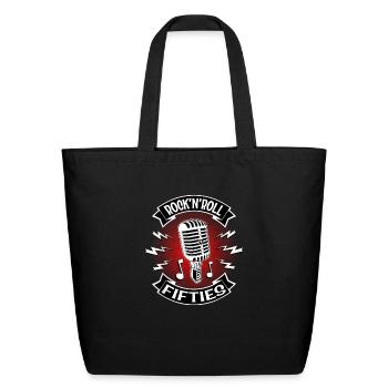 Sock Hop Clothing Vintage Rockabilly - Eco-Friendly Cotton Tote - black - Front