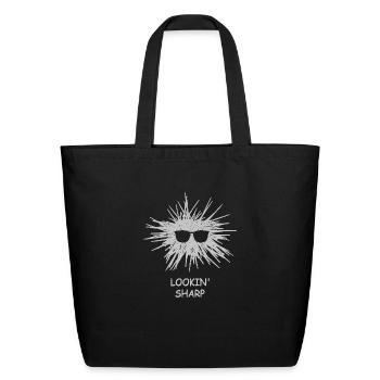 Lookin Sharp Sea Urchin - Eco-Friendly Cotton Tote - black - Front