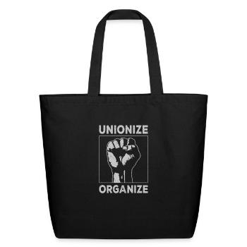 Workers Unite - Eco-Friendly Cotton Tote - black - Front