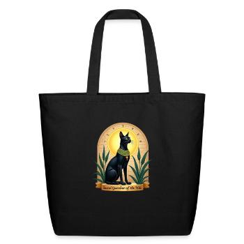 The Royal Cat – Sacred Guardian - Eco-Friendly Cotton Tote - black - Front