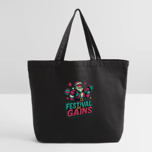 Festival of Gains Funny Gym Santa Christmas - Eco-Friendly Cotton Tote