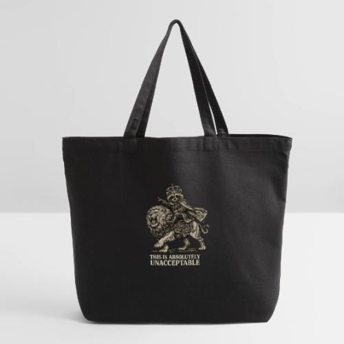 Funny Raccoon King Riding Lion Vintage Meme Art - Eco-Friendly Cotton Tote