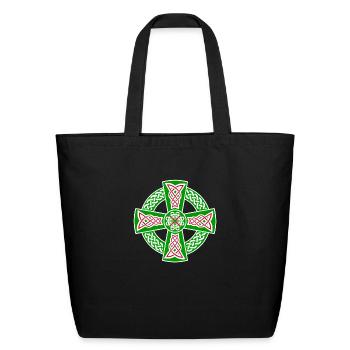 Celtic cross - Eco-Friendly Cotton Tote - black - Front