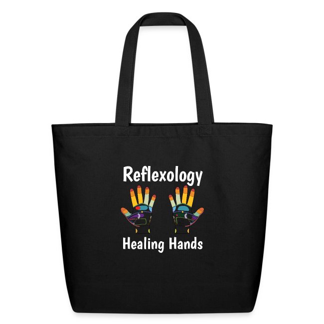 Reflexology Healing Hands (white) (hand map)