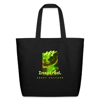 inspired saeet culture - Eco-Friendly Cotton Tote - black - Front