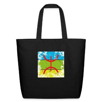 Amazigh flag - Eco-Friendly Cotton Tote - black - Front