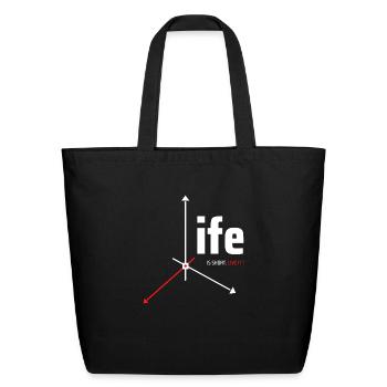 life is short live it ! - Eco-Friendly Cotton Tote - black - Front