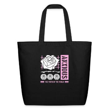 Anxious - Eco-Friendly Cotton Tote - black - Front