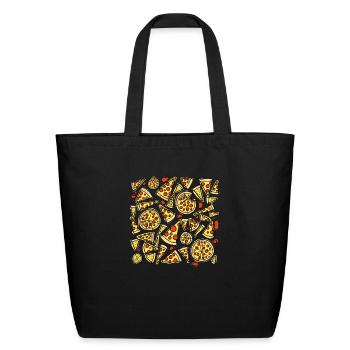 Pizza Slices - Eco-Friendly Cotton Tote - black - Front