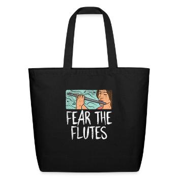 Fear The Flutes - Eco-Friendly Cotton Tote - black - Front