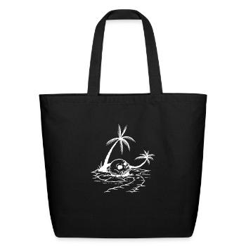 Island Skull - Eco-Friendly Cotton Tote - black - Front