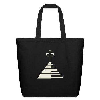 Religious Christian Piano Lover - Eco-Friendly Cotton Tote - black - Front