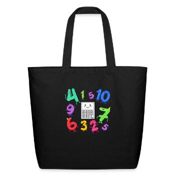 Mathematics Number Day - Eco-Friendly Cotton Tote - black - Front