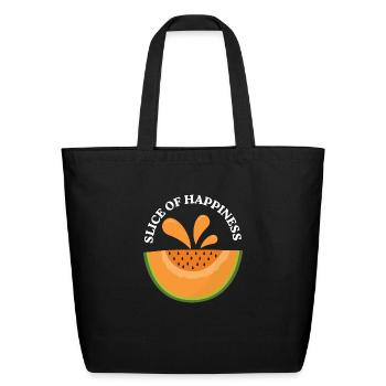 Melon Slice Of Happiness - Eco-Friendly Cotton Tote - black - Front