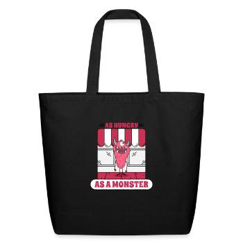 As Hungry As A Monster - Eco-Friendly Cotton Tote - black - Front