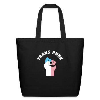 Trans Punk Transgender Pride - Eco-Friendly Cotton Tote - black - Front