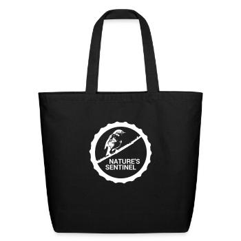Guardian of Nature #Robin - Eco-Friendly Cotton Tote - black - Front
