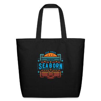 Sea Born Sea Bred - Eco-Friendly Cotton Tote - black - Front