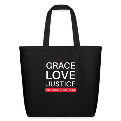 Grace Love Justice - square - Eco-Friendly Cotton Tote