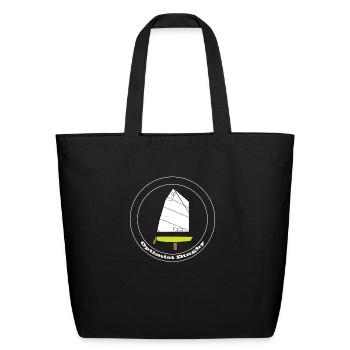 Optimist Sailing Dinghy - Eco-Friendly Cotton Tote - black - Front