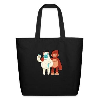 sasquatch & yeti - Eco-Friendly Cotton Tote - black - Front