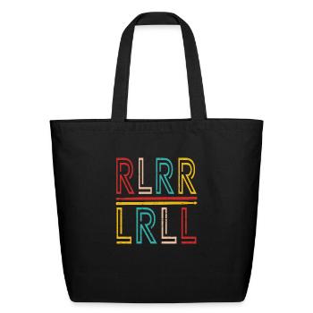 Retro Drumsticks Rlrr Lrll Drummer - Eco-Friendly Cotton Tote - black - Front