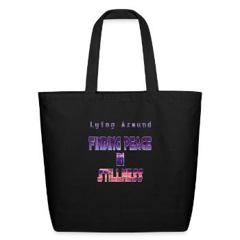 Finding peace in stillness - Eco-Friendly Cotton Tote - black - Front