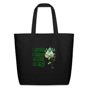Climate Change Is Really Scary Outfit Ecology - Eco-Friendly Cotton Tote - black - Front