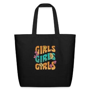 Girls Girls Girls - Eco-Friendly Cotton Tote - black - Front