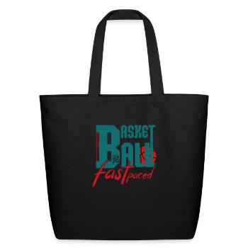 Inspiration pour le basketball - Sac fourre-tout en coton naturel - noir - Devant