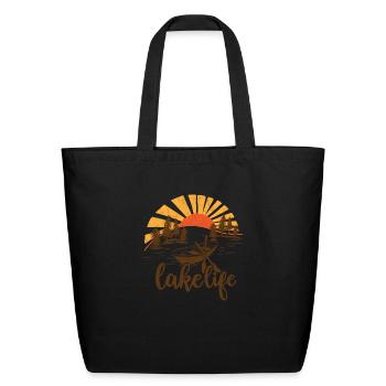 Original Lake Life - Eco-Friendly Cotton Tote - black - Front