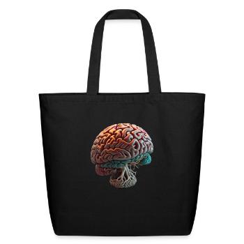 Brain - Eco-Friendly Cotton Tote - black - Front
