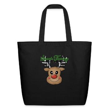 Speech Therapist Reindeer - Eco-Friendly Cotton Tote - black - Front