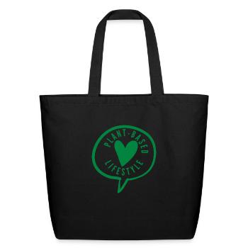 Plant Based Nutrition - Eco-Friendly Cotton Tote - black - Front
