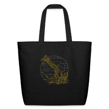 Mobile Cranes Geometric - Eco-Friendly Cotton Tote - black - Front