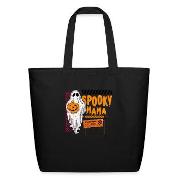 Spooky Mama Cool Halloween Design - Eco-Friendly Cotton Tote - black - Front
