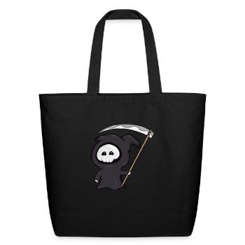A cute grim reaper funny and adorable killer - Eco-Friendly Cotton Tote - black - Front