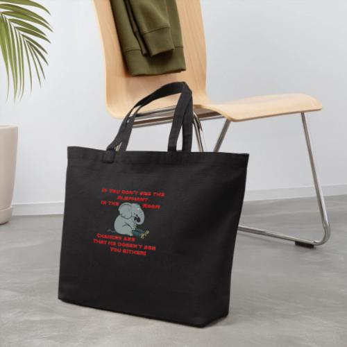 Elephant in the Room Meme - Eco-Friendly Cotton Tote