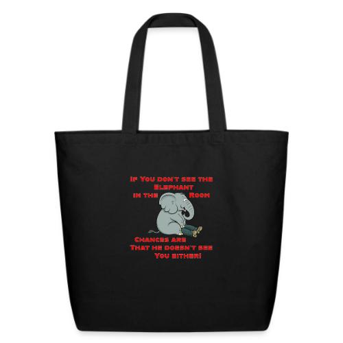 Elephant in the Room Meme - Eco-Friendly Cotton Tote