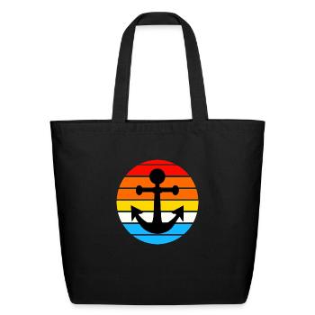 anchor - Eco-Friendly Cotton Tote - black - Front