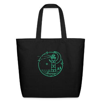 Light House - Eco-Friendly Cotton Tote - black - Front
