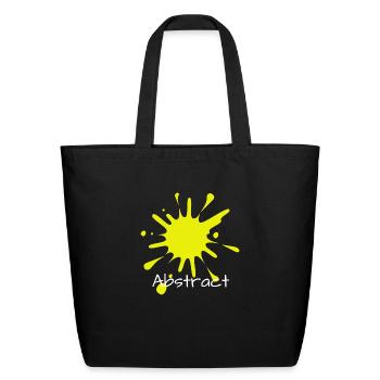 Abstract - Eco-Friendly Cotton Tote - black - Front