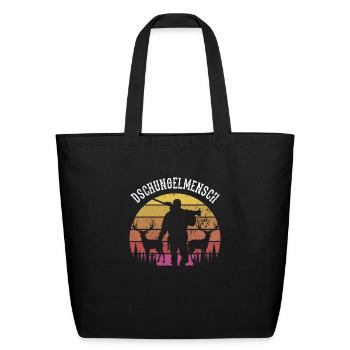 Dschungelmensch - Eco-Friendly Cotton Tote - black - Front