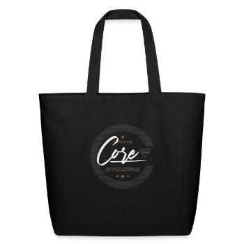 CORE TYPOGRAPHY - Eco-Friendly Cotton Tote - black - Front